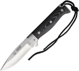 Cudeman MT4 Lockback Knife Black Micarta Handle Premium N690 Blade Includes Leather Sheath For EDC Enthusiasts by Cudeman