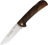 Cudeman Pandora Lockback Walnut Knife With Satin Bohler N690 Blade 3.75in, 4.75in Closed, EDC Enthusiasts by Cudeman
