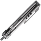 Cavol Shimo Framelock Knife with Gray Titanium Handle and Ceramic Coated Bohler M390 Tanto Blade for EDC Enthusiasts by Cavol