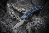Cavol Kamasu Framelock Knife Blue Titanium Handle With G10 Inlay M390 Blade For EDC Enthusiasts by Cavol