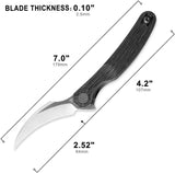 Cavol C09 Linerlock Titanium Knife Elmax Blade EDC by Cavol