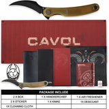 Cavol C09 Linerlock Ultem EDC Knife With Elmax Blade Black PVD Extended Tang Premium Everyday Carry by Cavol