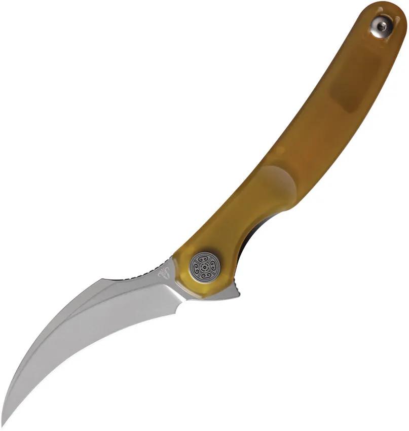 Cavol C09 Linerlock Ultem EDC Knife With Elmax Blade And Birds Beak Profile 4.25 Inch Closed 2.5 Inch Blade by Cavol