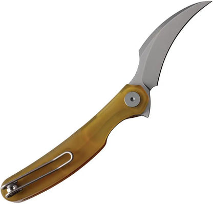 Cavol C09 Linerlock Ultem EDC Knife With Elmax Blade And Birds Beak Profile 4.25 Inch Closed 2.5 Inch Blade by Cavol