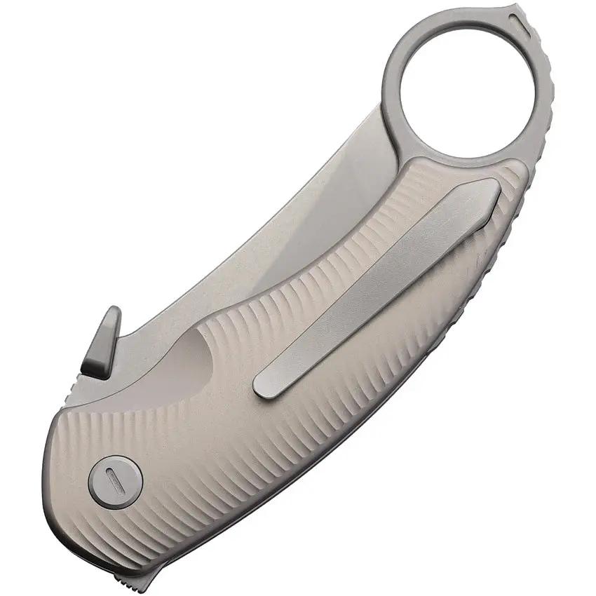Cavol Kobra Button Lock Karambit C10GAW CPM S90V Tanto Blade Titanium Handle EDC by Cavol