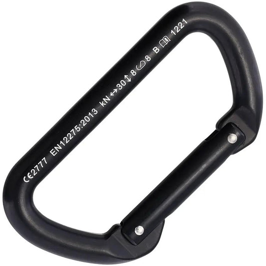 Cypher D Sport Carabiner Black 30kN Strength CE Certified For Rope Courses And Racking Outdoor Enthusiasts by Cypher