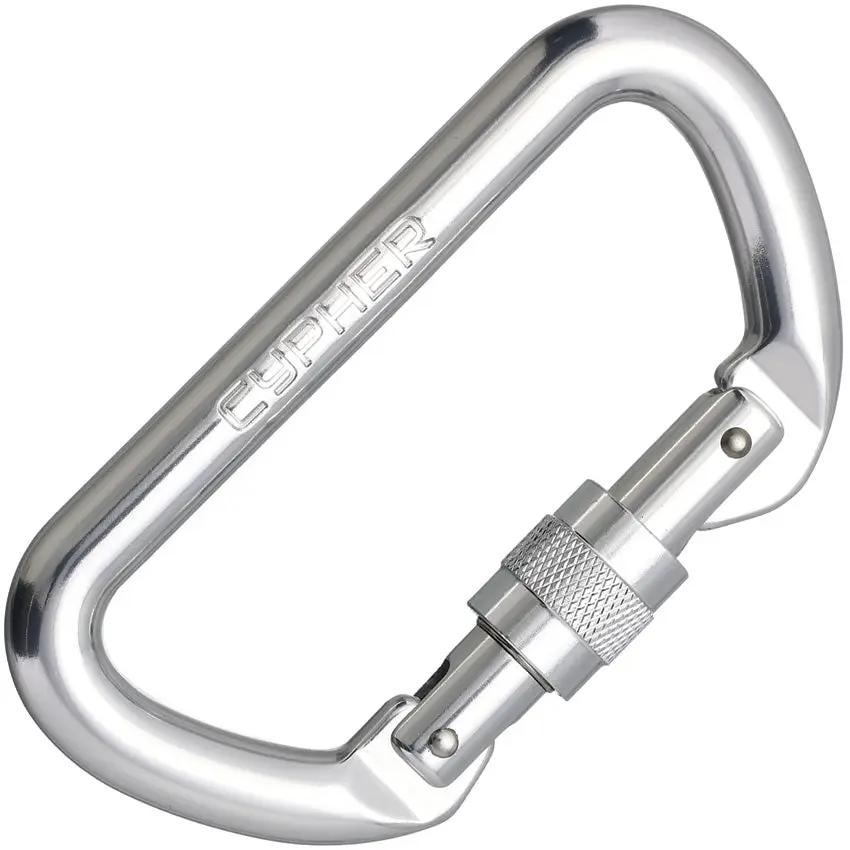 Cypher D Screw Gate Carabiner 30kN Strength CE Certified For Ropes Courses And Racking by Cypher