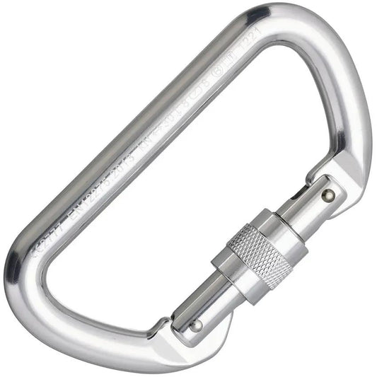 Cypher D Screw Gate Carabiner 30kN Strength CE Certified For Ropes Courses And Racking by Cypher