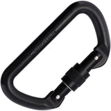 Cypher D Screw Gate Carabiner Black 4.25in 30kN CE Certified for Climbers Racking Equipment and Rope Courses by Cypher