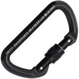 Cypher D Screw Gate Carabiner Black 4.25in 30kN CE Certified for Climbers Racking Equipment and Rope Courses by Cypher