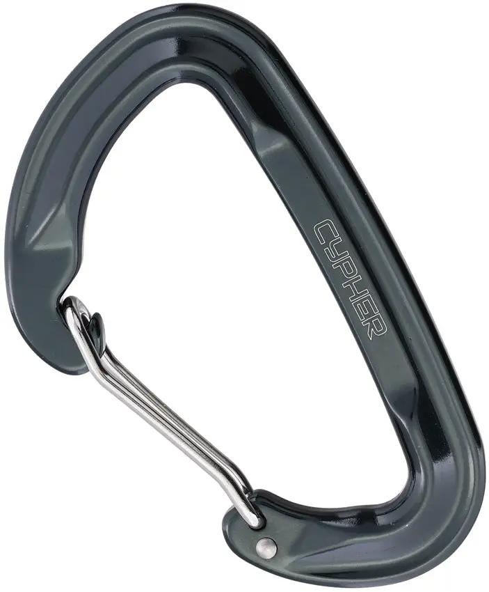 Cypher Firefly II Carabiner Wire Gate Lightweight 22kN Strength For Climbers CE Certified Gray by Cypher