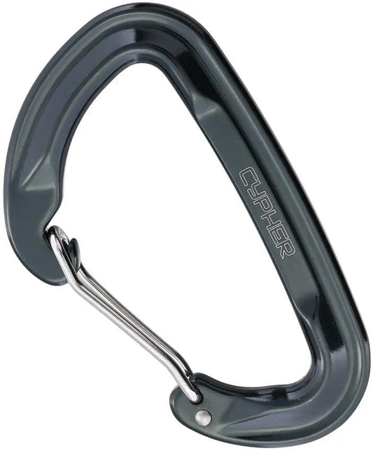 Cypher Firefly II Carabiner Wire Gate Lightweight 22kN Strength For Climbers CE Certified Gray by Cypher
