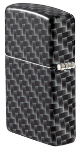 Zippo Carbon Fibre Design Lighter – White Matte Finish by Zippo