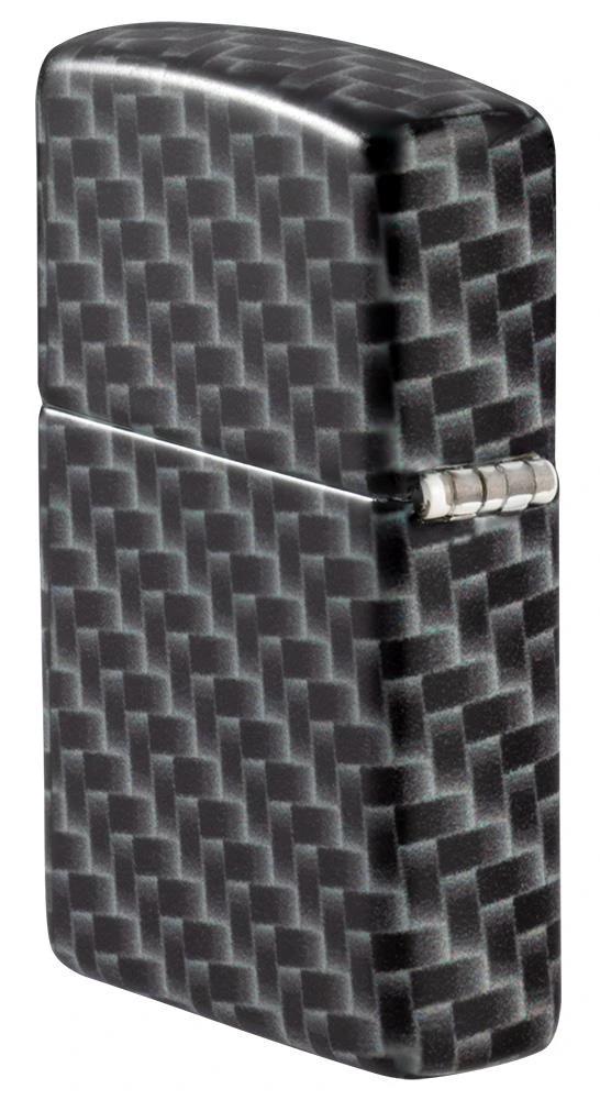 Zippo Carbon Fibre Design Lighter – White Matte Finish by Zippo
