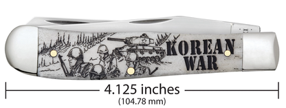 Case 50951 Korean War Trapper – Stainless Steel Clip & Spey Blades with Natural Bone Handle