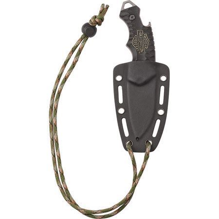 Case 52207 Harley TecX Fixed Blade Knife with Black Sculpted G10 Handle