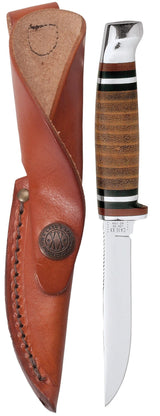 Case Leather Mini FINN Hunter Knife with Leather Sheath by Case Cutlery