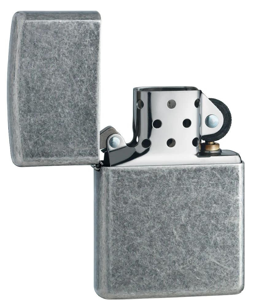Zippo Classic Antique Silver Plate Windproof Lighter by Zippo