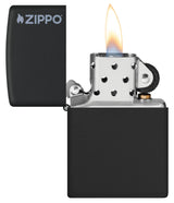 Classic Black Matte Zippo® Logo Lighter by Zippo