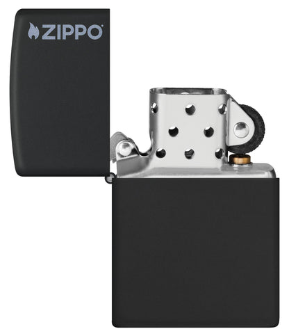 Classic Black Matte Zippo® Logo Lighter