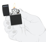 Classic Black Matte Zippo® Logo Lighter by Zippo