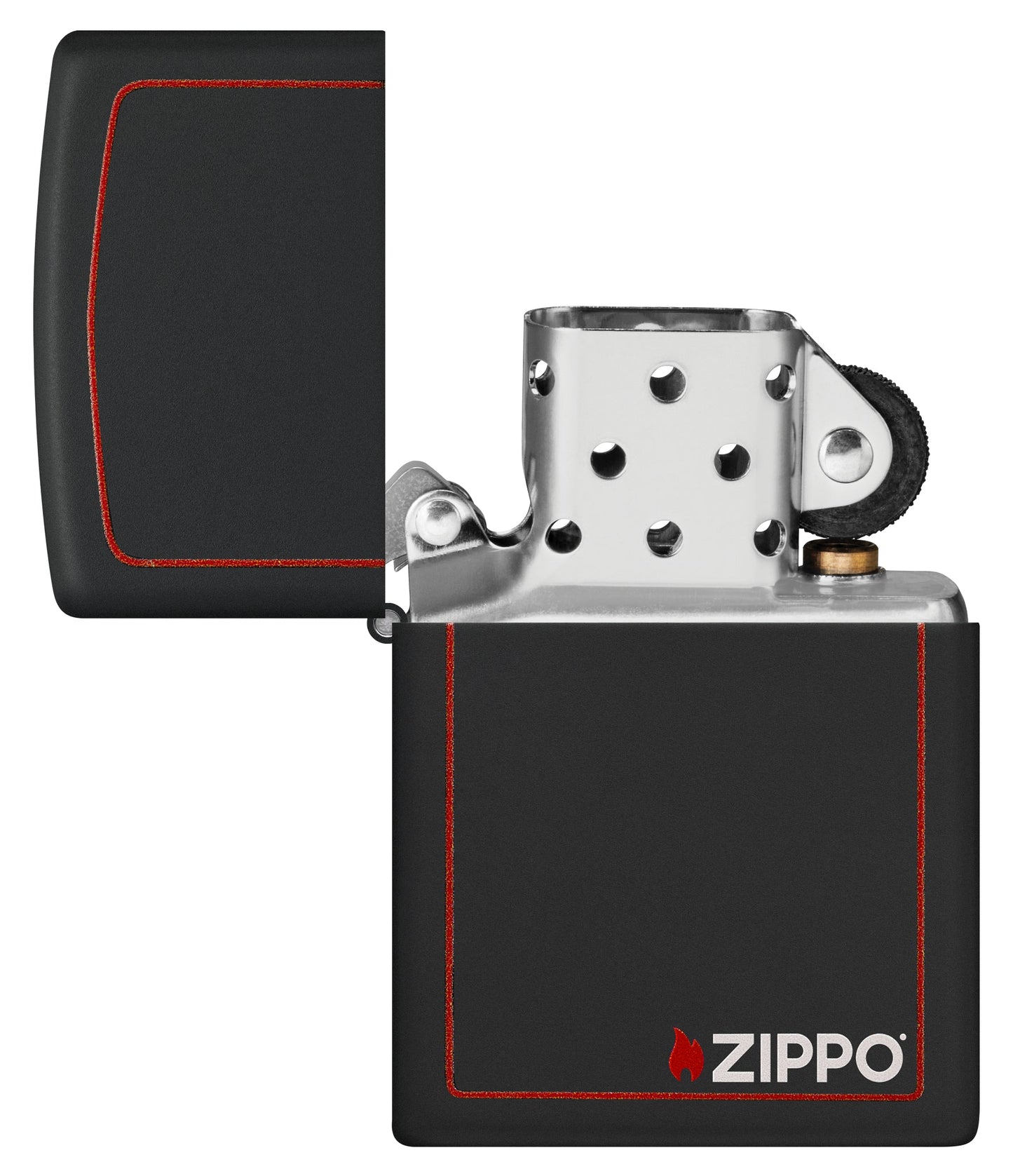 Classic Black & Red Zippo® Logo Lighter
