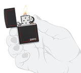 Classic Black & Red Zippo® Logo Lighter by Zippo