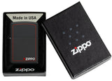Classic Black & Red Zippo® Logo Lighter by Zippo