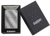 Zippo Classic Diagonal Weave Windproof Lighter – Brushed Chrome Finish by Zippo