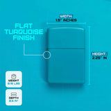 Flat Turquoise Classic Zippo Lighter by Zippo