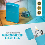 Flat Turquoise Classic Zippo Lighter by Zippo