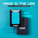Flat Turquoise Classic Zippo Lighter by Zippo