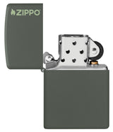 Classic Green Matte Zippo® Logo Lighter by Zippo
