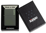 Classic Green Matte Zippo® Logo Lighter by Zippo