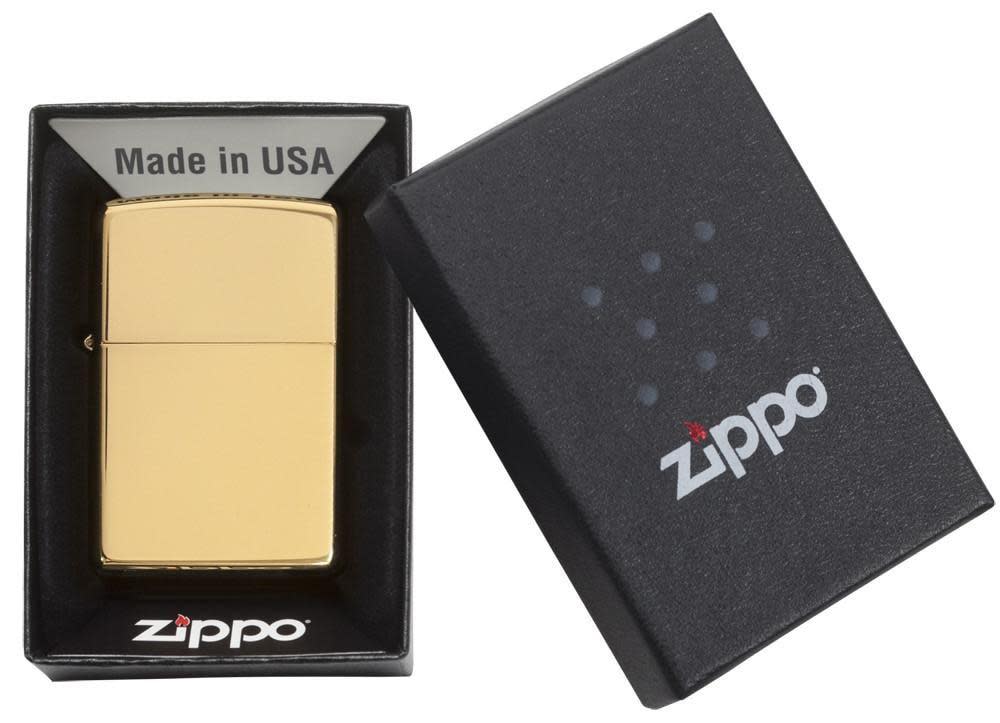 Zippo Classic High Polish Brass Windproof Lighter – Made in USA