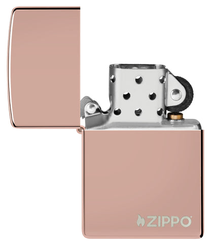 Classic High Polish Rose Gold Zippo Lighter by Zippo