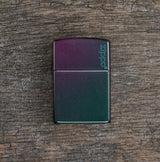 Zippo Classic Iridescent Lighter – Turquoise & Violet Ombre by Zippo