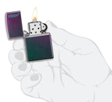 Zippo Classic Iridescent Lighter – Turquoise & Violet Ombre by Zippo