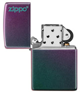 Zippo Classic Iridescent Lighter – Turquoise & Violet Ombre by Zippo
