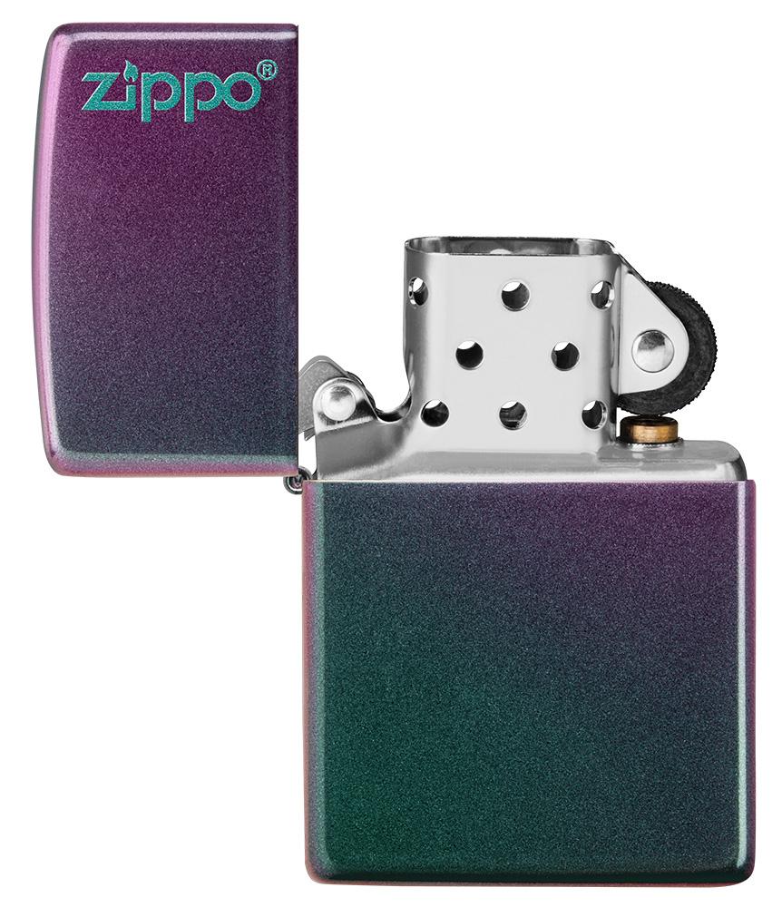 Zippo Classic Iridescent Lighter – Turquoise & Violet Ombre