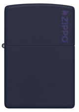 Classic Navy Matte Zippo® Logo Lighter by Zippo