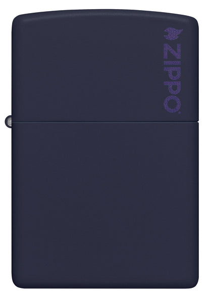 Classic Navy Matte Zippo Logo