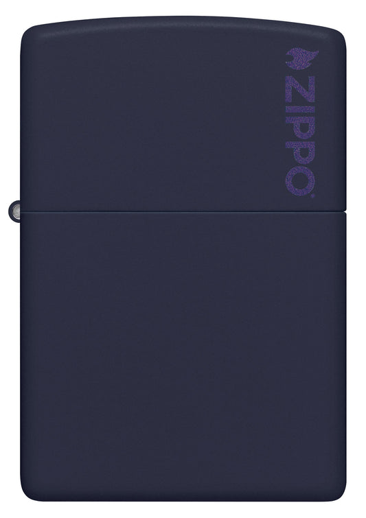 Classic Navy Matte Zippo Logo