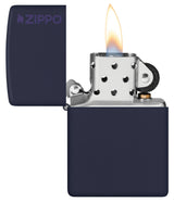 Classic Navy Matte Zippo® Logo Lighter by Zippo