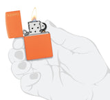 Zippo® Orange Matte Logo Lighter – Model 231ZL by Zippo