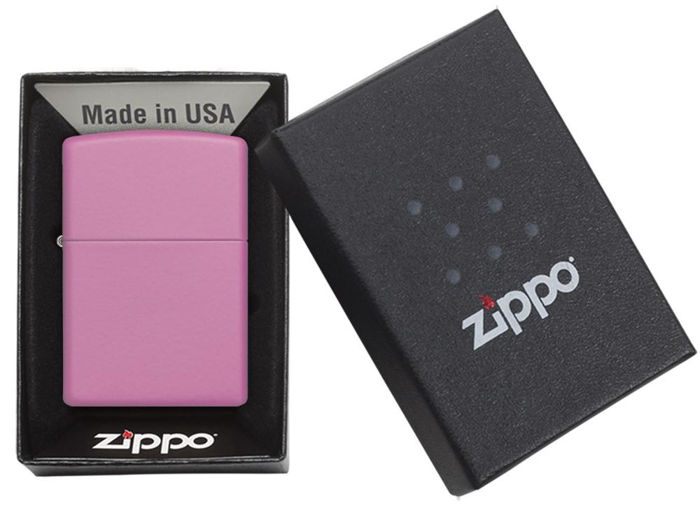 Zippo Classic Pink Matte Windproof Lighter – Made in USA