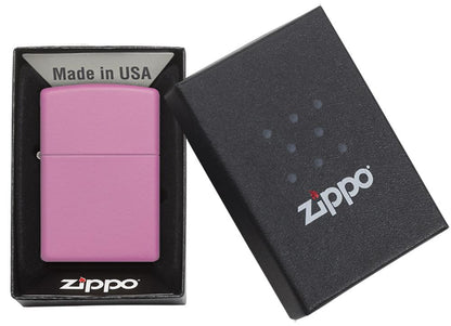 Zippo Classic Pink Matte Windproof Lighter – Made in USA