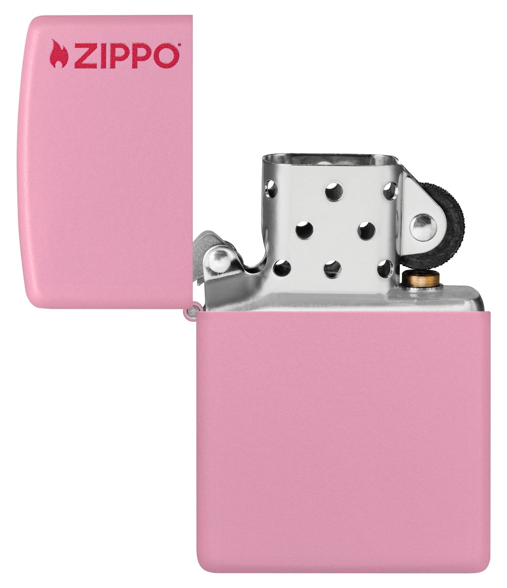 Classic Pink Matte Zippo Logo Windproof Lighter by Zippo
