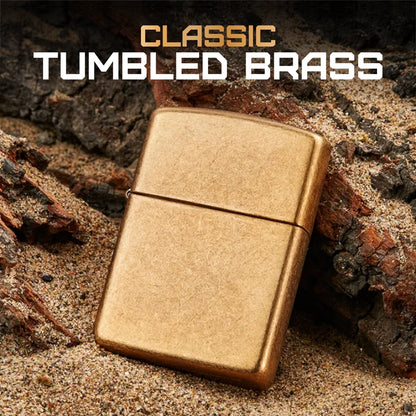 Zippo Classic Tumbled Brass 49477
