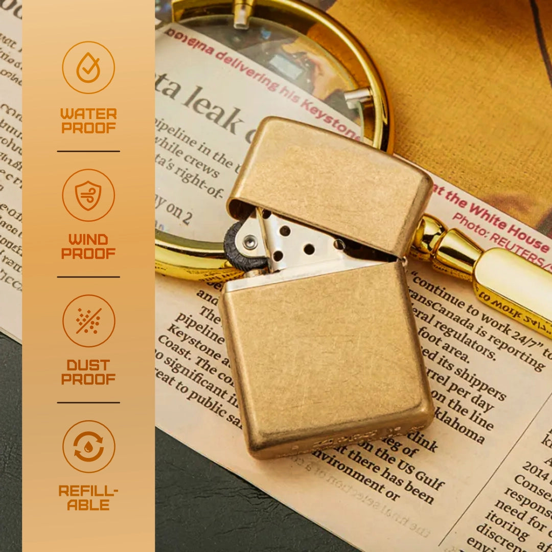 Zippo Classic Tumbled Brass 49477